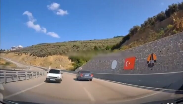 Bursa Otobanında Bir Otomobil Dehşet Saçtı!