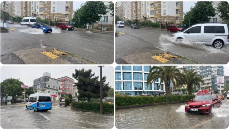 Trabzon’da Sağanak Yağış Hayatı Felç Etti