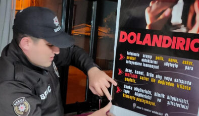 Bursa’da polis bayram öncesi dolandırıcılığa karşı sokak sokak bilgilendirme yaptı