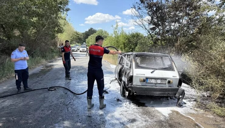 Çan’da Seyir Halindeki Araç Yandı