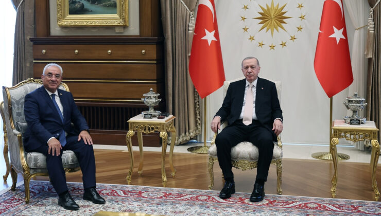 Cumhurbaşkanı Erdoğan, DSP Genel Başkanı Aksakal’ı kabul etti