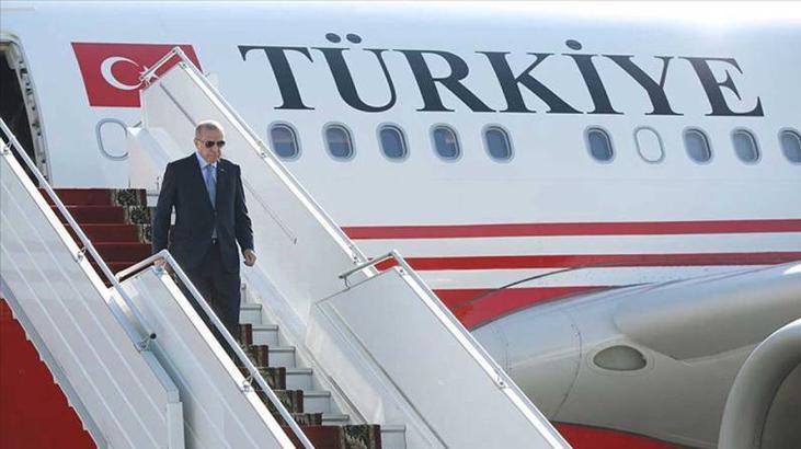 Cumhurbaşkanı Erdoğan özel uçak “TUR” ile Amsterdam’a geldi