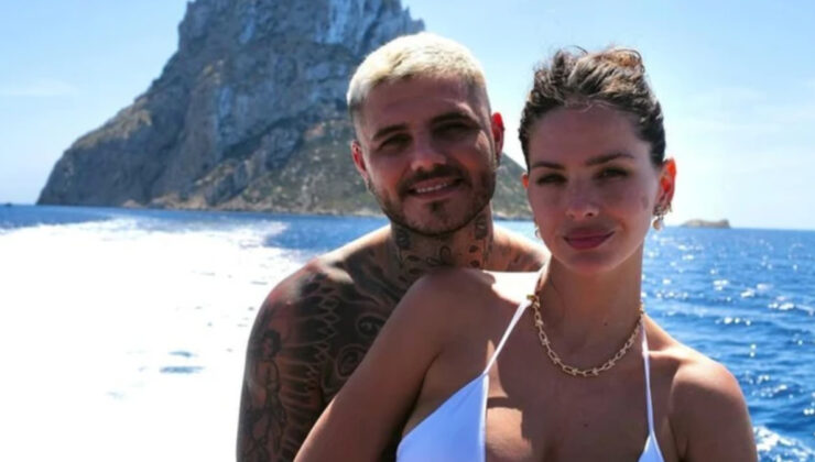 Galatasaraylı Mauro Icardi tatilde aşka geldi! Sevgilisini öpmeye doyamadı