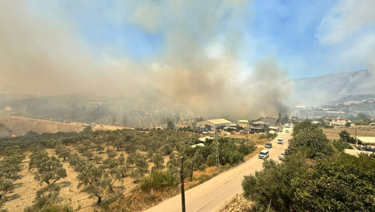 Hatay’da ormanlık alanda çıkan yangın kısa sürede büyüdü