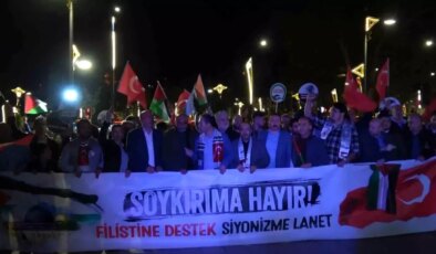 Kütahya’da Filistin’e Destek Mitingi Düzenlendi