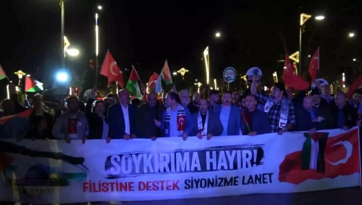 Kütahya’da Filistin’e Destek Mitingi Düzenlendi