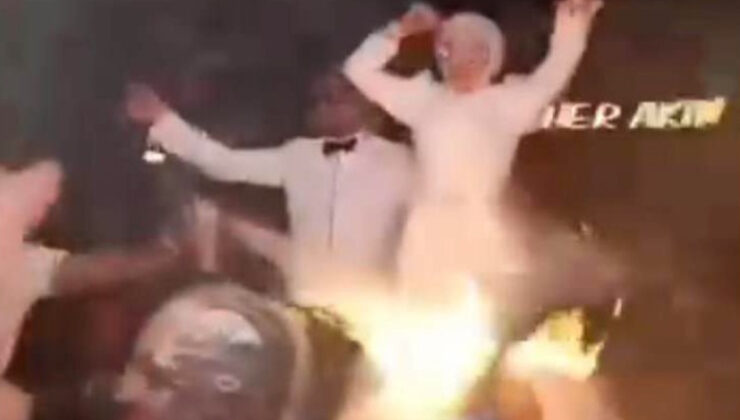 Mersin’de düğündeki meşale şovu felaketle sonuçlanıyordu