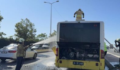 Sultangazi’de dehşet anları! İETT otobüsü alev aldı
