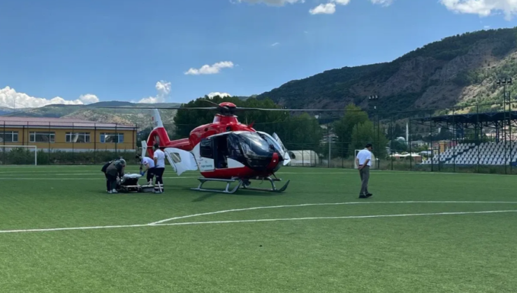Alucra’da Helikopterli Acil Sevk