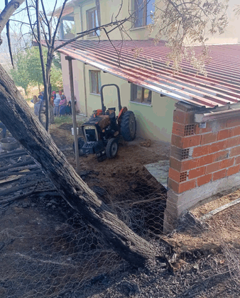 Şebinkarahisar’da Yangın Paniği: Fırın Evi ve Araziler Zarar Gördü