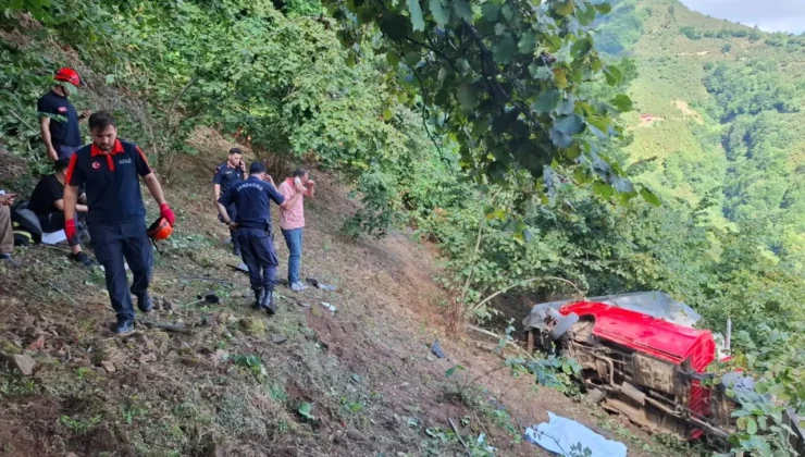 Giresun’da Fındık İşçilerini Taşıyan Kamyonet Devrildi: 1 Ölü, 9 Yaralı!