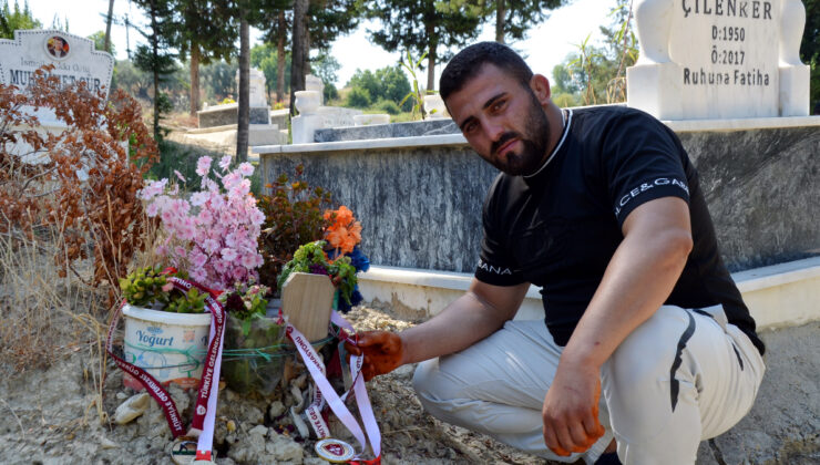 Başpehlivanlığa yükseldi, babasının mezarını ziyaret etti