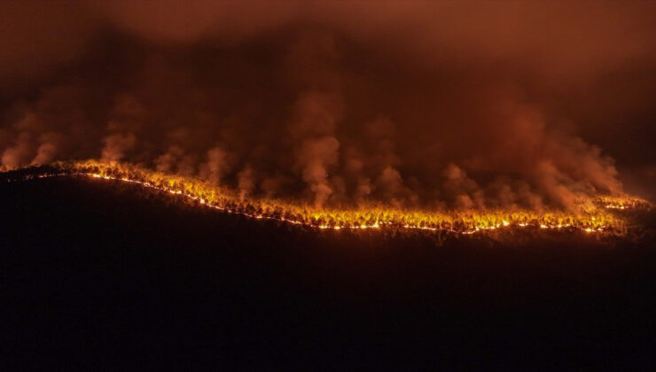 Bursa Harmancık’taki orman yangınına etkin müdahale sürüyor