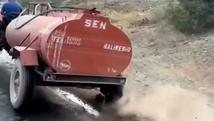 Bursa’da traktörün patlak lastiğiyle, yangın mücadelesi