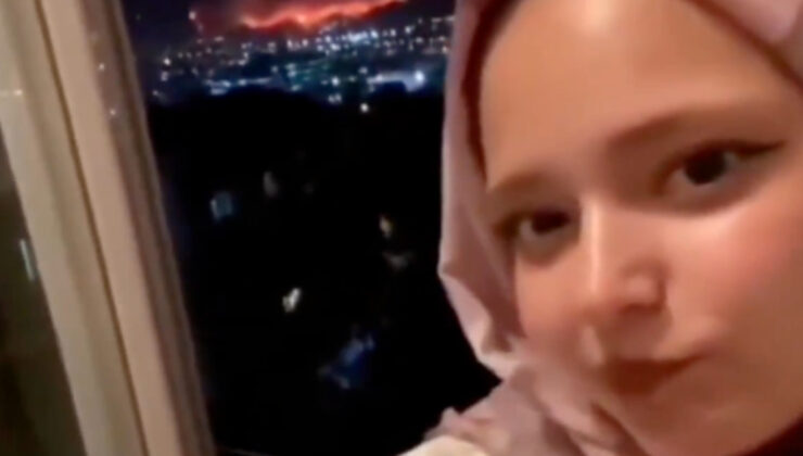 Bursa’daki yangını çekip şarkı söyledi