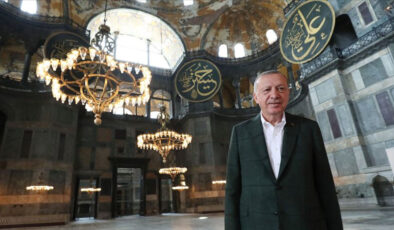 Cumhurbaşkanı Erdoğan’dan Ayasofya Camii paylaşımı