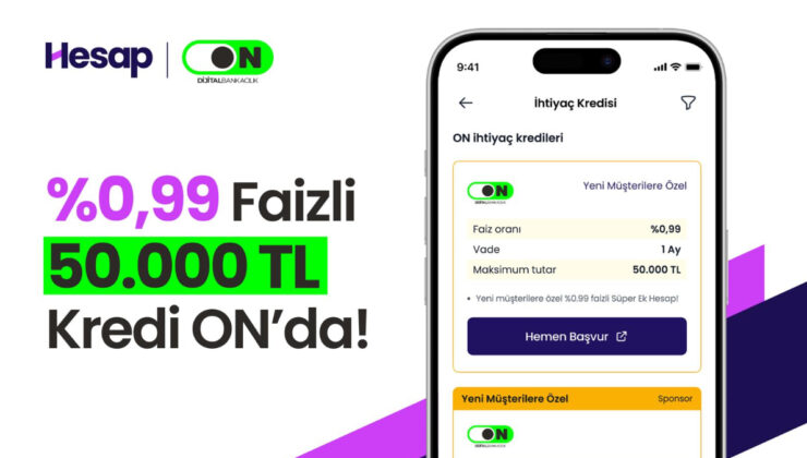 Hesap.com %0,99 faizli 50.000 TL kredi fırsatı!