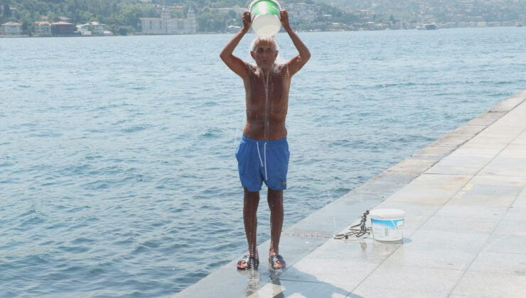 İstanbul’da sıcak havadan bunalanlar denize girdi