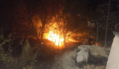 Malatya’da bahçede çıkan yangın mahallede paniğe neden oldu