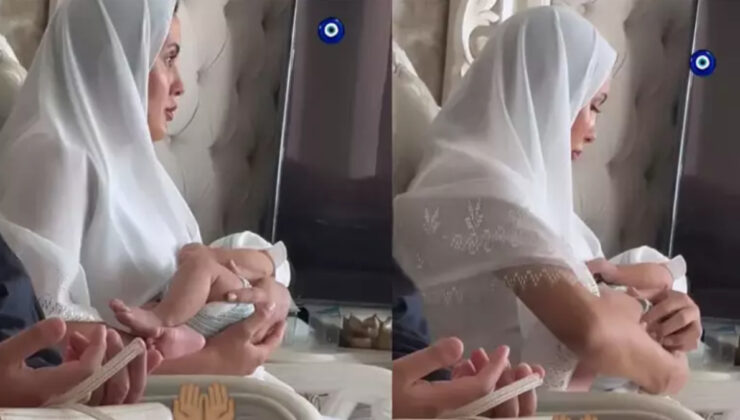 Taze anne Sahra Işık bebeği için mevlit okuttu! O anları paylaştı