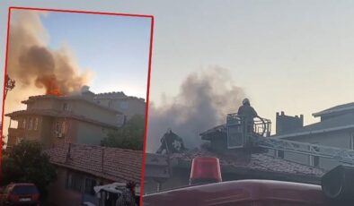 Üsküdar’da korku dolu anlar! Mangal yapmak isterken çatı katını yaktı