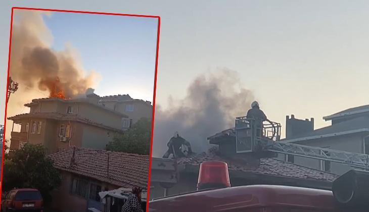 Üsküdar’da korku dolu anlar! Mangal yapmak isterken çatı katını yaktı