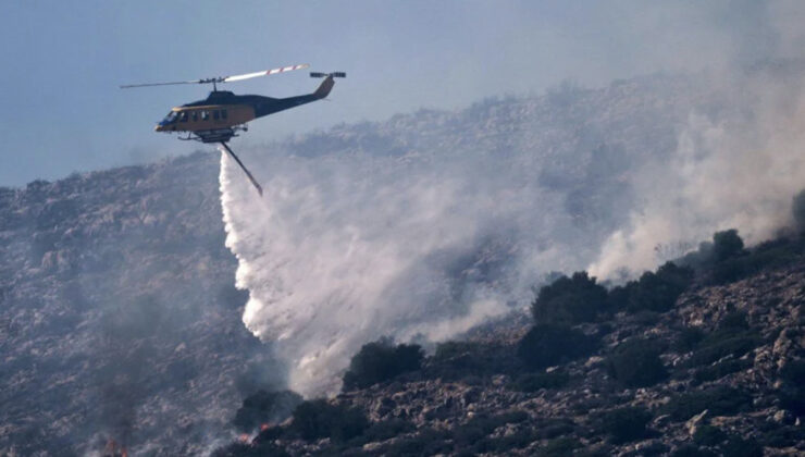 Yunanistan’da yangın söndürme helikopteri denize düştü