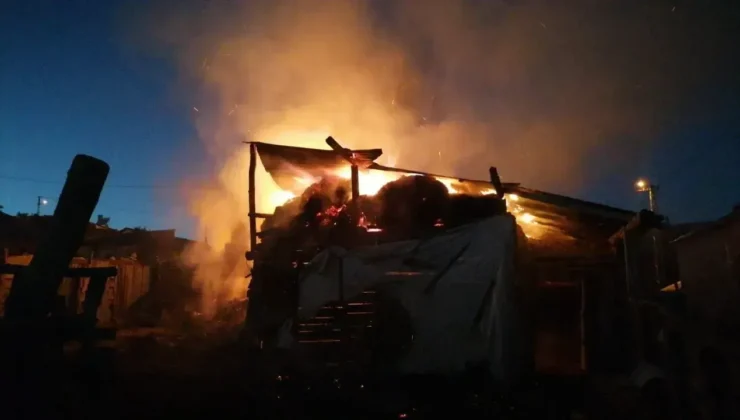 Kelkit’te Ahır ve Samanlık Yangını: Hayvanlar Kurtarıldı