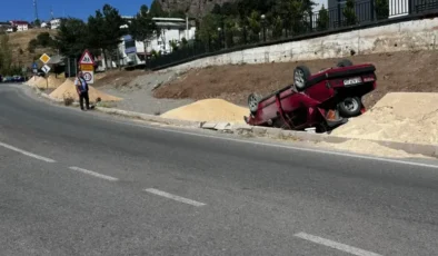 Şebinkarahisar’da Otomobil Takla Attı: 1 Yaralı