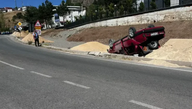 Şebinkarahisar’da Otomobil Takla Attı: 1 Yaralı