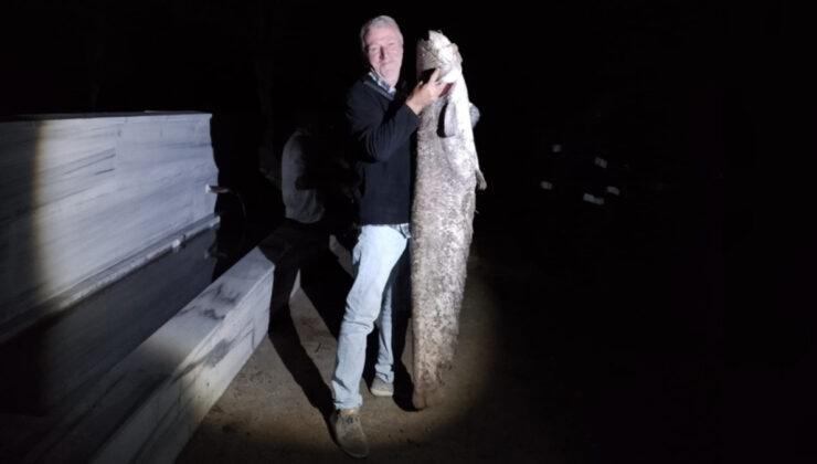 Bursa’da barajda oltasına takıldı: Tam 40 kilo ağırlığında