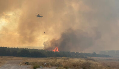 Çanakkale’de orman yangını: Alevler hastaneye yaklaştı