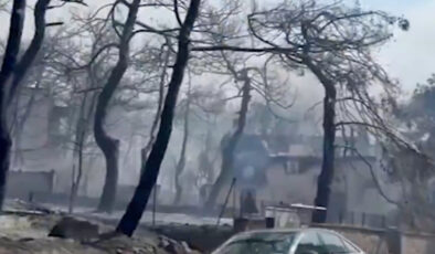 Çanakkale’de orman yangını paniği: Alevler evlere ulaştı