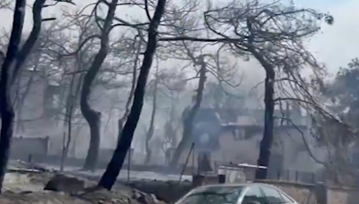 Çanakkale’de orman yangını paniği: Alevler evlere ulaştı