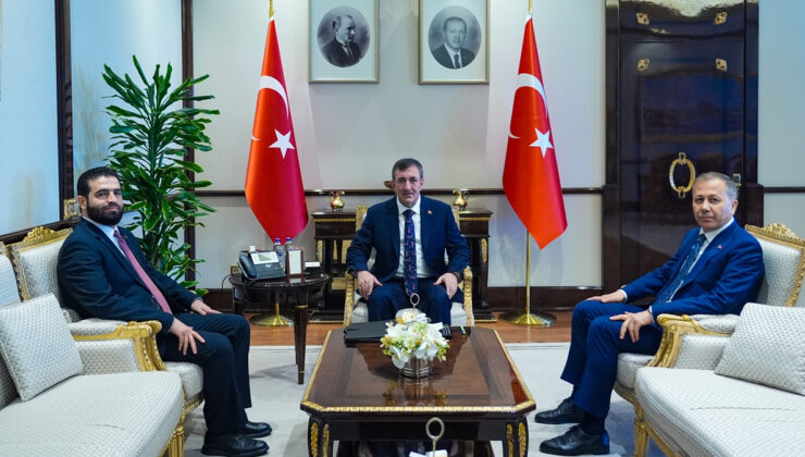 Cumhurbaşkanı Yardımcısı Cevdet Yılmaz, Suriye İçişleri Bakanı Hattab’ı kabul etti