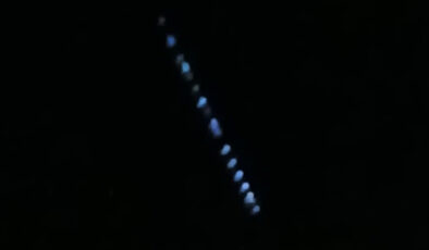 Elon Musk’ın ‘Starlink uydu zinciri’ Erzincan’da görüntülendi