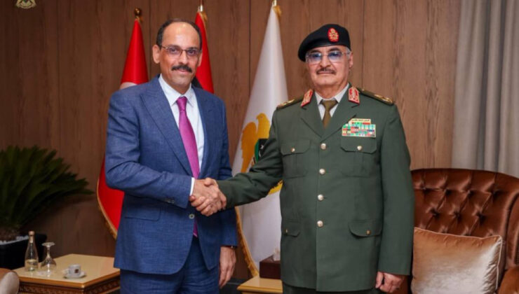 MİT Başkanı İbrahim Kalın, Libya’da Hafter ile görüştü