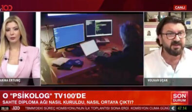‘Sahte psikolog’ iddiasıyla gündeme gelen Volkan Uçak tv100’e açıklamalarda bulundu