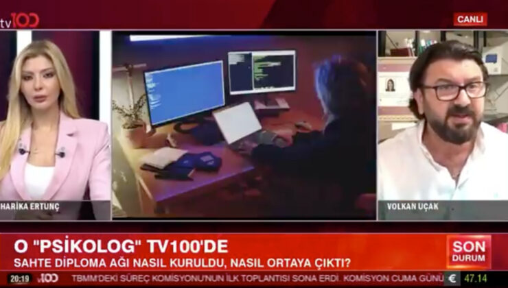 ‘Sahte psikolog’ iddiasıyla gündeme gelen Volkan Uçak tv100’e açıklamalarda bulundu