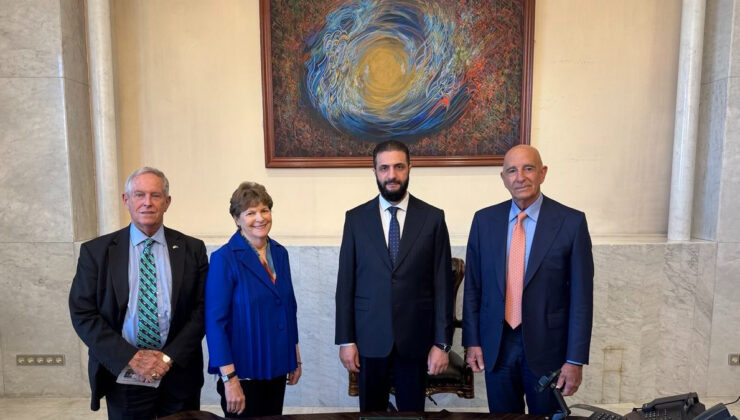 Suriye Cumhurbaşkanı Şara, Şam’da ABD’li üst düzey heyet ile bir araya geldi