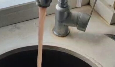 Tekirdağ’da yaşanan kesintiler sonrası musluklardan kahverengi su akmaya başladı