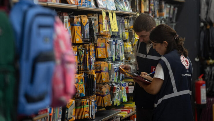Ticaret Bakanlığı ekipleri okul ürünleri denetiminde