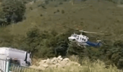 Bulancak’ta Helikopter ve “Kanadalı” Yabancılar Şaşkınlık Yarattı