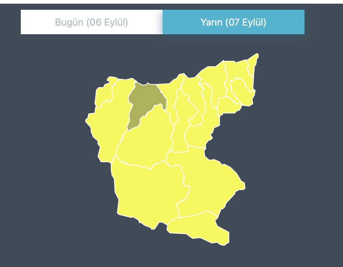 Giresun sarı kod uyarısı
