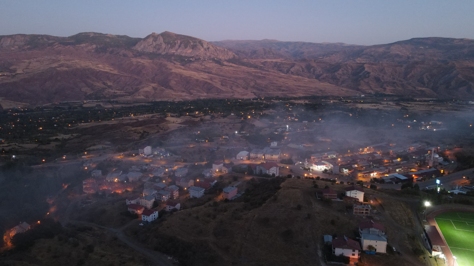 Şebinkarahisar çöplük yangını