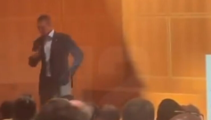 Ali Koç, konuşma yaparken düştü