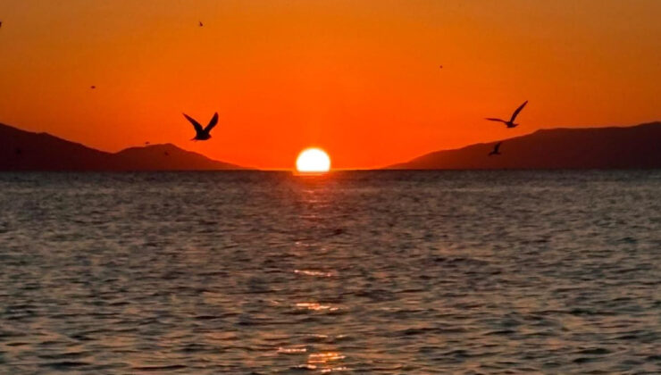 Bursa İznik Gölü’nde seyirlik manzara