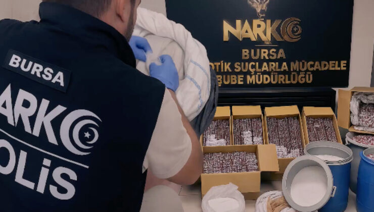 Bursa’da 300 bin adet uyuşturucu madde ele geçirildi