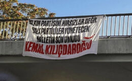 CHP’nin Kadıköy mitingi öncesi alana ‘Kılıçdaroğlu’ pankartı asıldı
