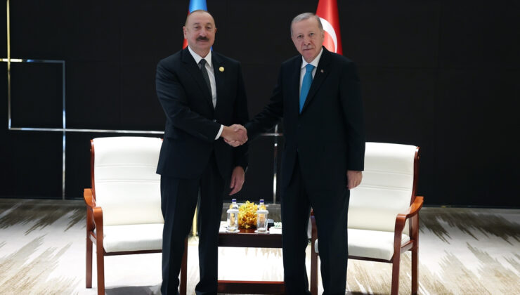 Cumhurbaşkanı Erdoğan, Azerbaycan Cumhurbaşkanı Aliyev ile görüştü